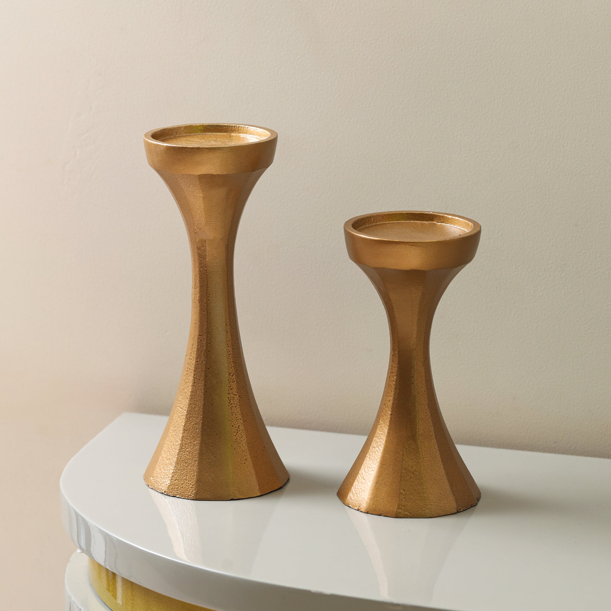 Golden Grace Candle Holders